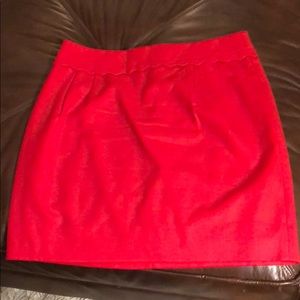 J crew red skirt